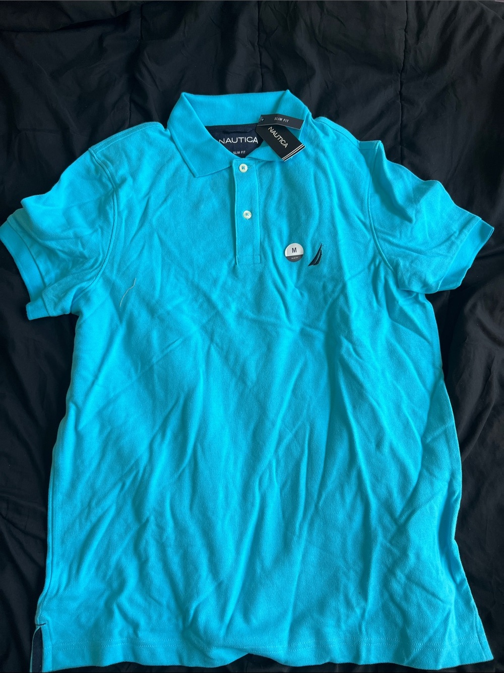 Nautica Men’s Turquoise Blue Polo Shirt